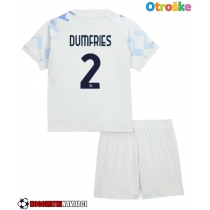 Otroške Nogometnih dresov Inter Milan Denzel Dumfries #2 Gostujoči 2025-26 Kratki rokavi (+ hlače)